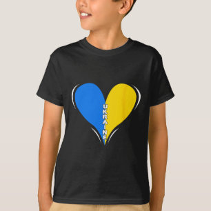 Ukraine-Flagge Design - Herz 1 T-Shirt