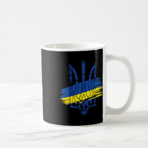 Ukraine-Flagge Dreizack Patriotisches Ukrainisches Kaffeetasse