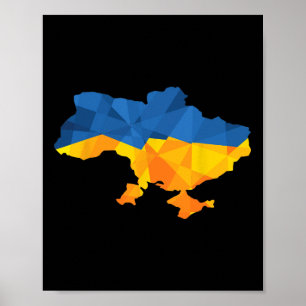 Ukraine-Flagge-Emblem-Karte Patriot für Männer und Poster