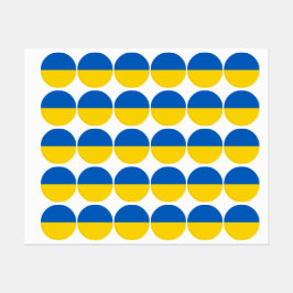 Ukraine-Flagge Etiketten