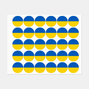 Ukraine-Flagge Etiketten