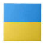 Ukraine-Flagge Fliese<br><div class="desc">Ukraine-Flagge,  Unterstützung des ukrainischen blau-gelben ukrainischen Kampfes</div>
