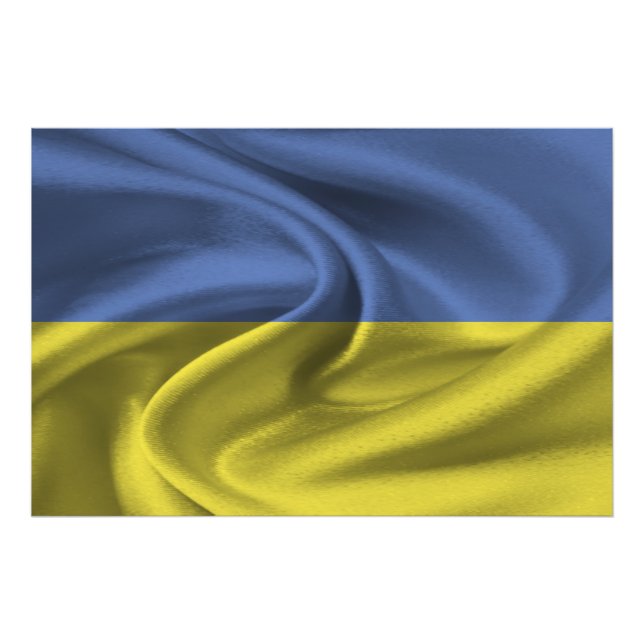 Ukraine-Flagge Fotodruck (Vorne)