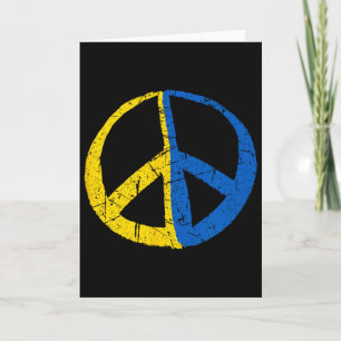 Ukraine-Flagge Friedenszeichen Für Ukraine Männer Karte
