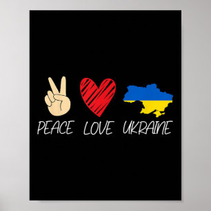Ukraine-Flagge gegen den Frieden der Kriegssolidar Poster