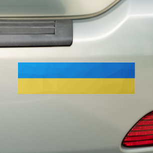 Ukraine-Flagge gelb-blau geometrisches Muster Netz Autoaufkleber