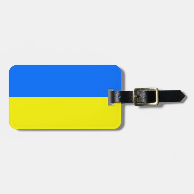 Ukraine-Flagge Gepäckanhänger (Vorderseite horizontal)