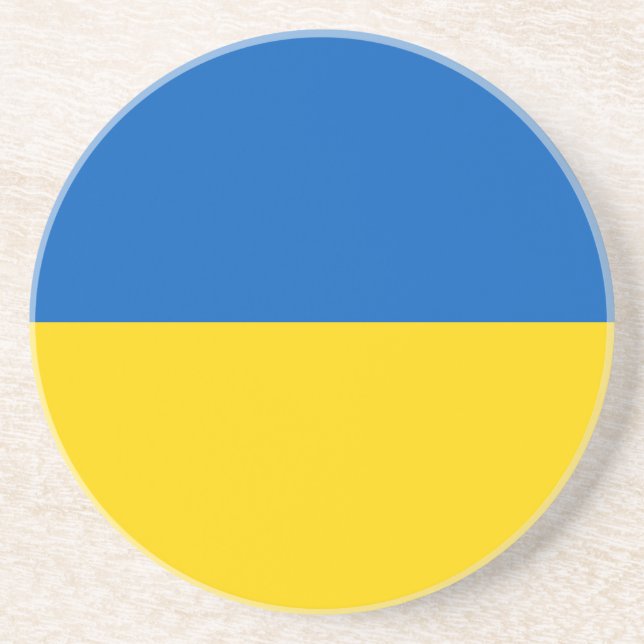 Ukraine-Flagge Getränkeuntersetzer (Vorne)