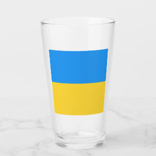 Ukraine-Flagge Glas