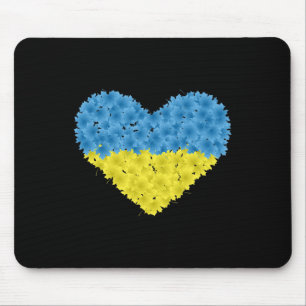 Ukraine-Flagge Herz Abstrakt Männer Frauen Kinder Mousepad