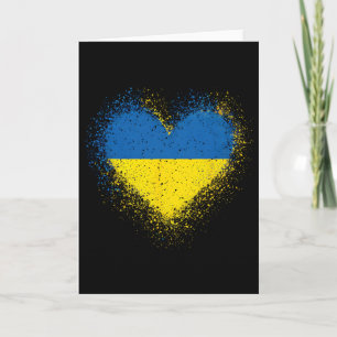 Ukraine-Flagge Herz Männer Frauen Karte