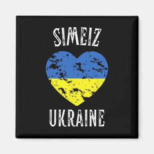 Ukraine-Flagge Herz Simeiz Stadt Magnet
