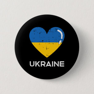 Ukraine-Flagge Herz Tasche Liebe Ukrainische Fraue Button