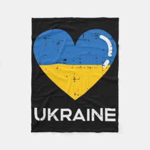 Ukraine-Flagge Herz-Tasche Liebe Ukrainische Fraue Fleecedecke