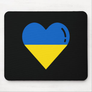 Ukraine-Flagge Herz Wurzeln Urlaub Ukrainisch 1 Mousepad