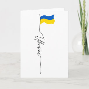Ukraine-Flagge Ich stehe mit der Ukraine Karte
