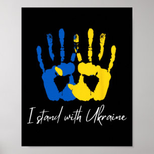 Ukraine-Flagge Ich stehe mit Ukraine Zelensky Ukra Poster