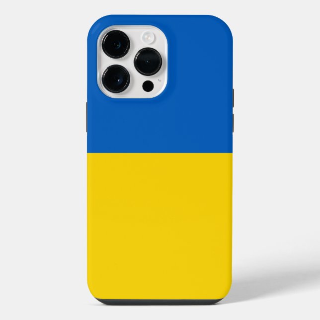 Ukraine-Flagge iPhone 14 Pro Max Hülle (Rückseite)