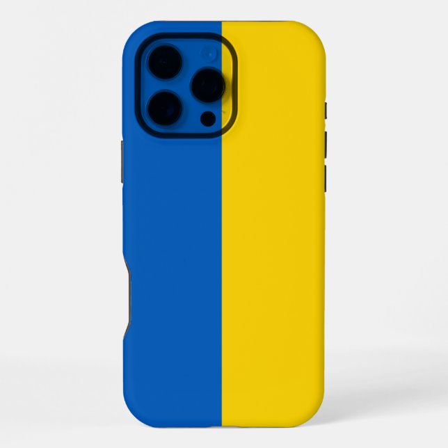 Ukraine-Flagge iPhone 16 Pro Max Hülle (Rückseite)