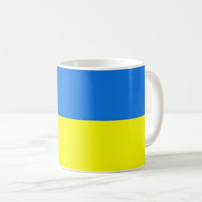 Ukraine-Flagge Kaffeetasse (VorderseiteRechts)