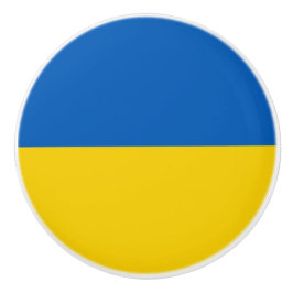 Ukraine-Flagge Keramikknauf