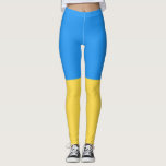 Ukraine-Flagge Leggings<br><div class="desc">Ukraine-Flagge,  Unterstützung des ukrainischen blau-gelben ukrainischen Kampfes</div>