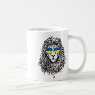 Ukraine-Flagge Löwe Sonnenbrille Ukraine-Geschenke Kaffeetasse