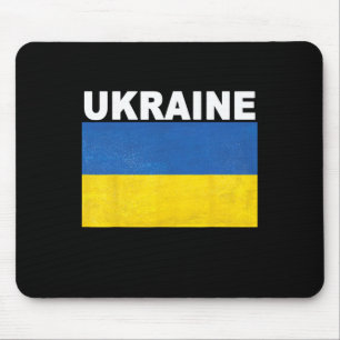 Ukraine-Flagge mit abgenutztem Design Mousepad