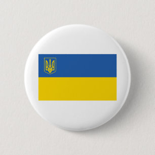 Ukraine-Flagge-mit-Dreizack Button