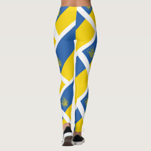 Ukraine-Flagge mit Trident Leggings