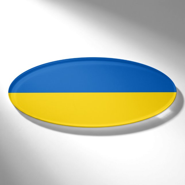 Ukraine-Flagge Namenschild (Vorderseite)