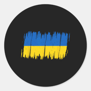 Ukraine-Flagge Nationalflagge Kiew Ukrainisch Kiew Runder Aufkleber