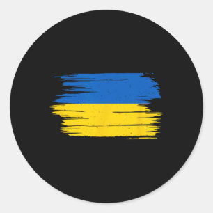 Ukraine-Flagge Nationalflagge Kiew Ukrainisch Kyiv Runder Aufkleber