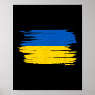 Ukraine-Flagge Nationalflagge Kiew Ukrainisch Kyji Poster