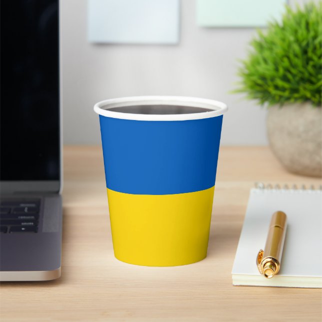 Ukraine-Flagge Pappbecher (InSitu)