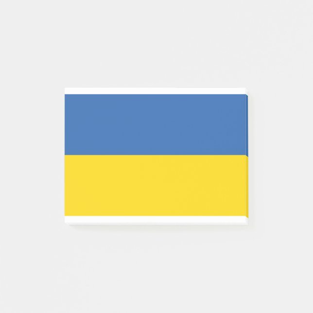 UKRAINE-FLAGGE POST-IT KLEBEZETTEL (Vorderseite)