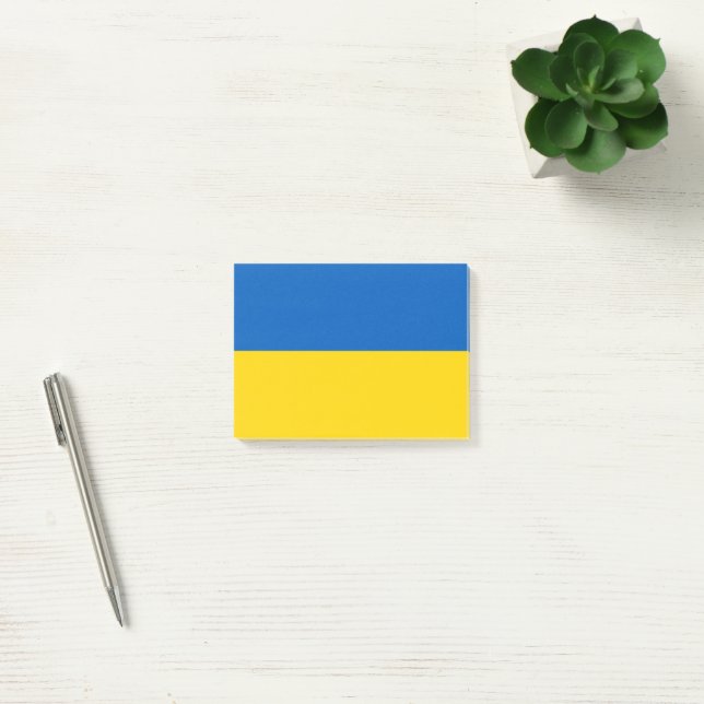 Ukraine-Flagge Post-it Klebezettel (Büro)