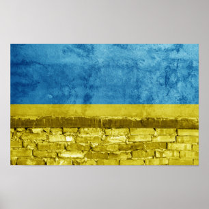 Ukraine-Flagge Poster