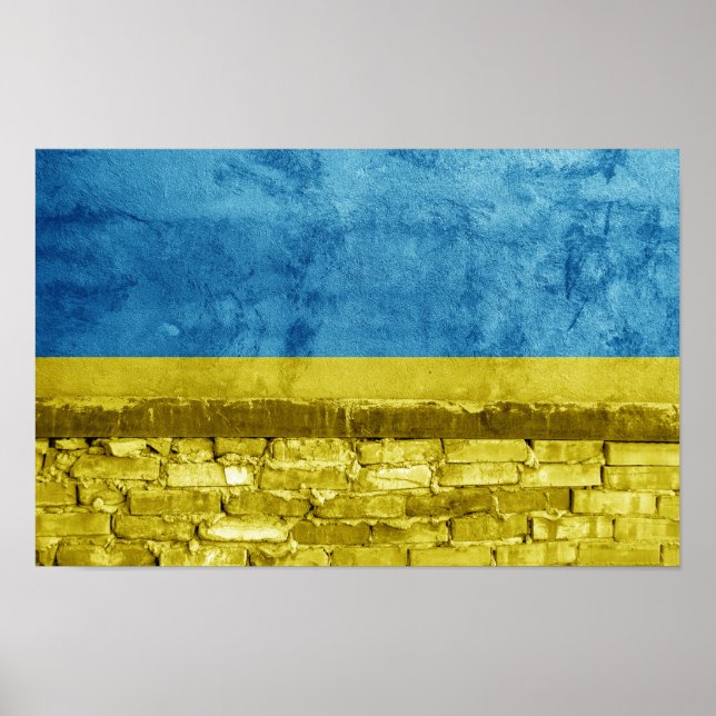 Ukraine-Flagge Poster (Vorne)