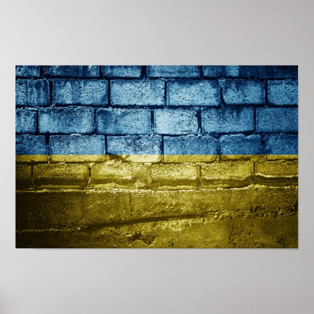 Ukraine-Flagge Poster (Vorne)