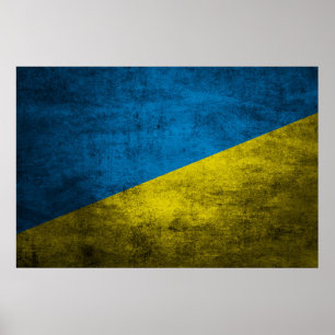 Ukraine-Flagge Poster