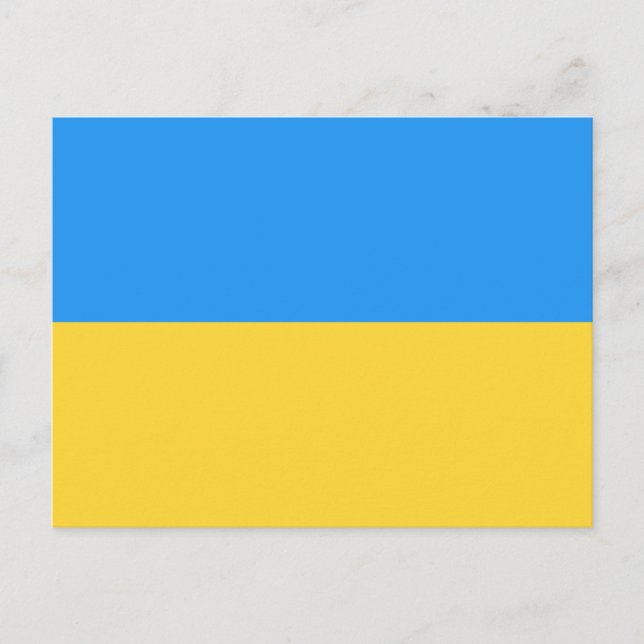 Ukraine-Flagge Postkarte (Vorderseite)