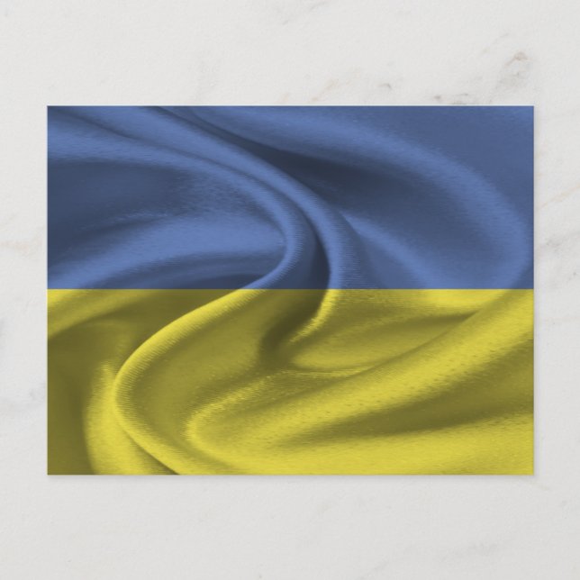Ukraine-Flagge Postkarte (Vorderseite)