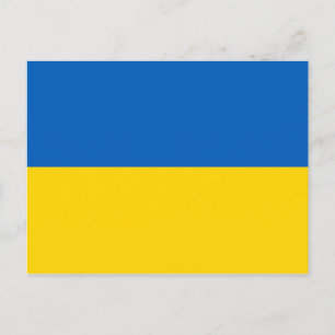 Ukraine-Flagge Postkarte