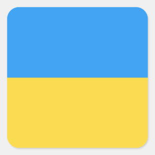 Ukraine-Flagge Quadratischer Aufkleber