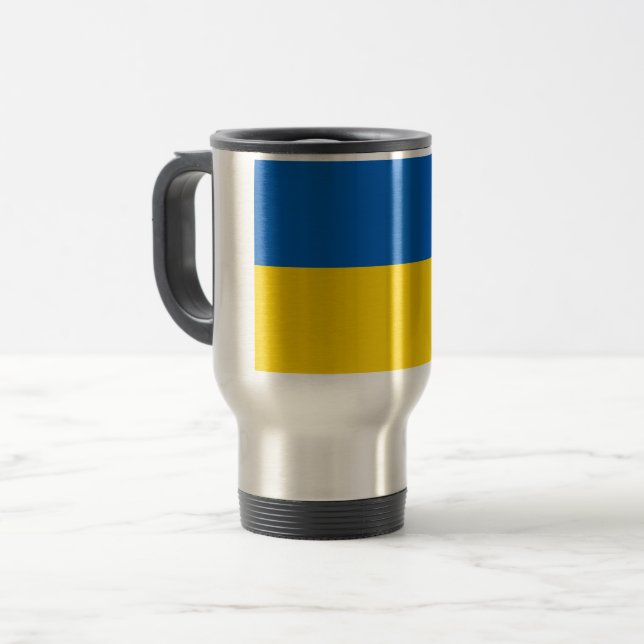 Ukraine-Flagge Reisebecher (Vorderseite Links)