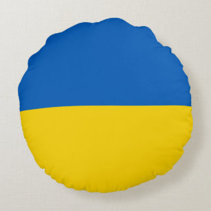 Ukraine-Flagge Rundes Kissen
