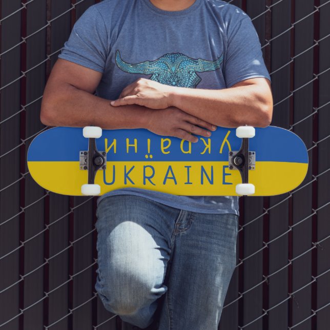 Ukraine-Flagge Skateboard (Außenbereich 3)