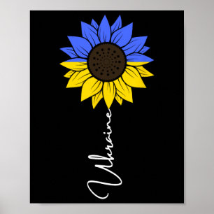 Ukraine-Flagge Sonnenblume 1  Poster
