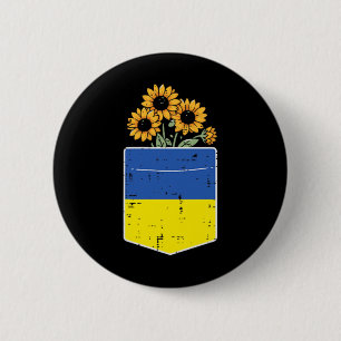 Ukraine-Flagge Sonnenblume Tasche Ukrainische Frau Button
